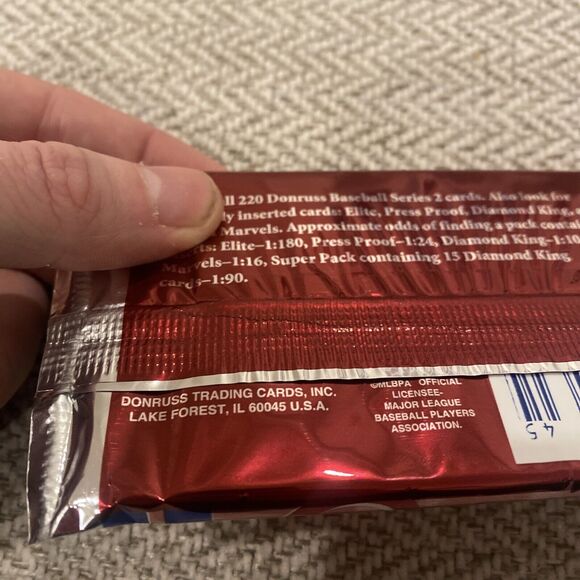 1995 Donruss Lot Of 5 Unopened Factory Sealed Series 2 Packs 18 Cards Per Pack - Picture 4 of 4